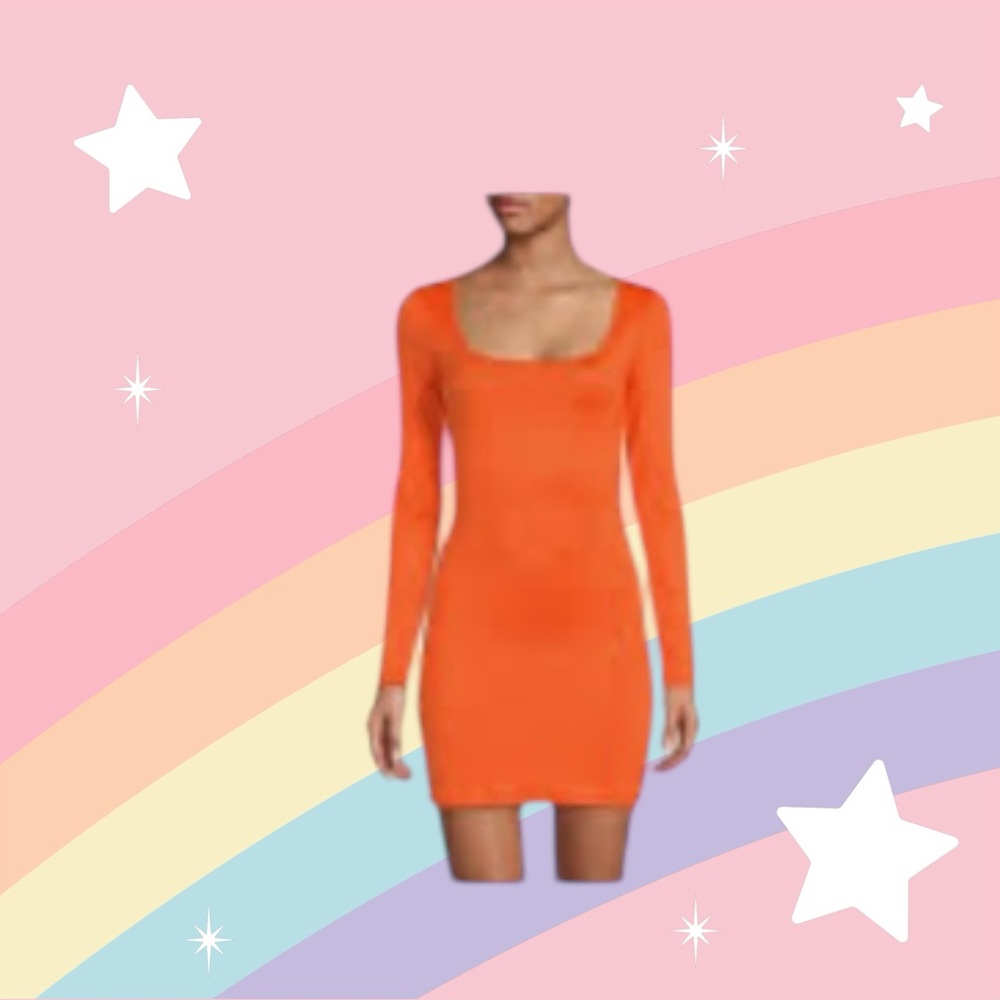 Gianni Bini Scoop Neck Long Sleeve Dress